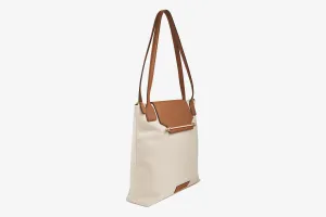 North/South Tote - Canvas Ecru/Tan