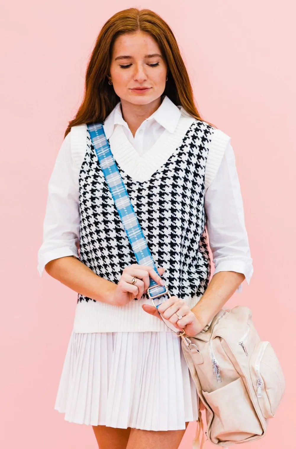 Raquel Plaid Adjustable Bag Strap