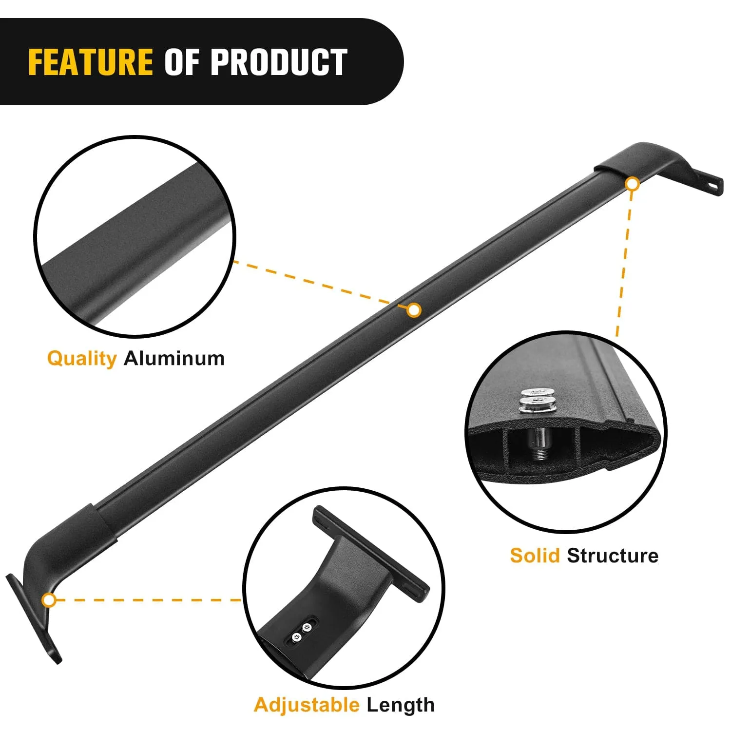 Roof Rack Cross Bars Fit for 2021-2023 Jeep Grand Cherokee L 3-Row & WL 2-Row