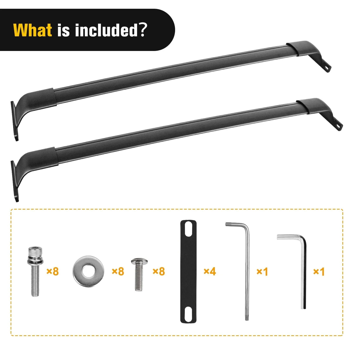 Roof Rack Cross Bars Fit for 2021-2023 Jeep Grand Cherokee L 3-Row & WL 2-Row