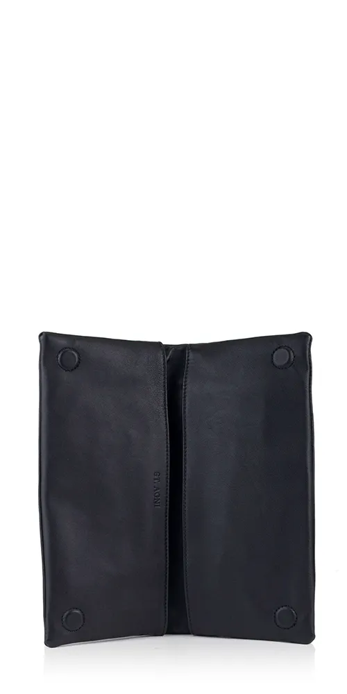 Soft Clutch Black Leather