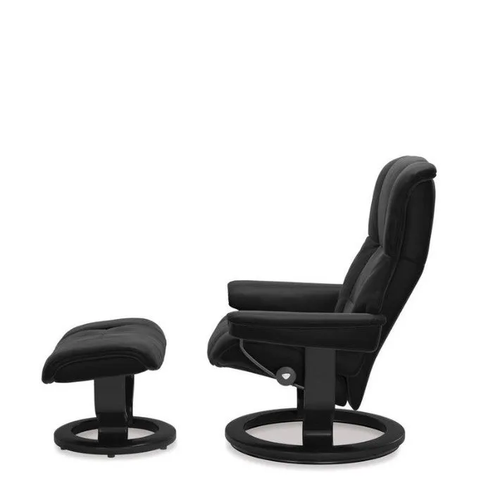 Stressless® Mayfair Medium Leather Recliner - Classic Base (Paloma Black)