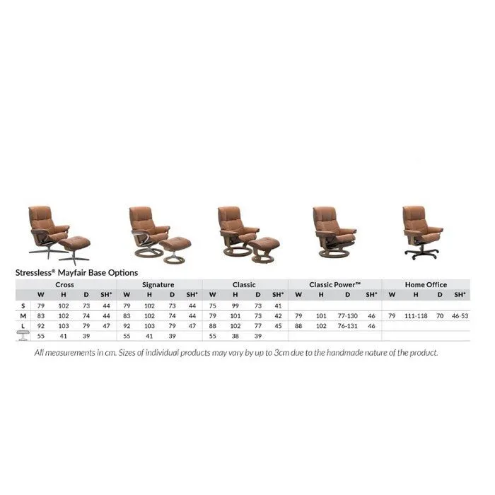 Stressless® Mayfair Medium Leather Recliner - Classic Base (Paloma Black)