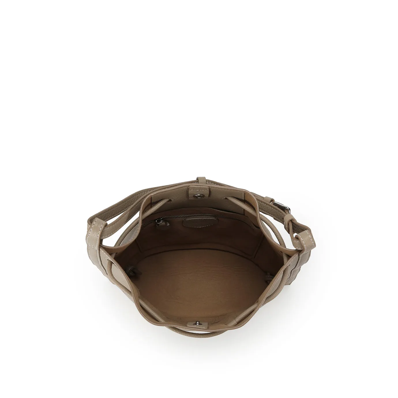 Ursula 2-Styles Petit Sac À Dos Hobo  - Gris Chaud
