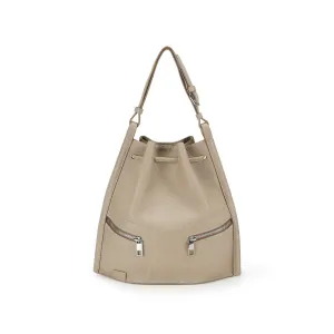 Ursula 2-Styles Petit Sac À Dos Hobo  - Gris Chaud