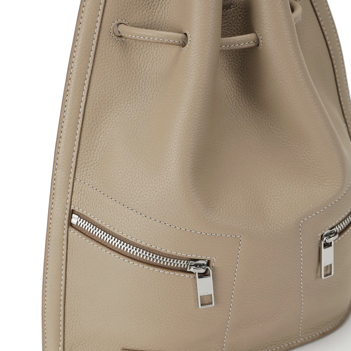 Ursula 2-Styles Petit Sac À Dos Hobo  - Gris Chaud