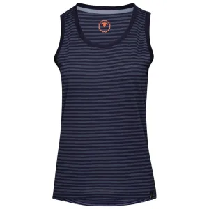 Womens Merino 150 Vest (Mini Stripe Navy/Denim)