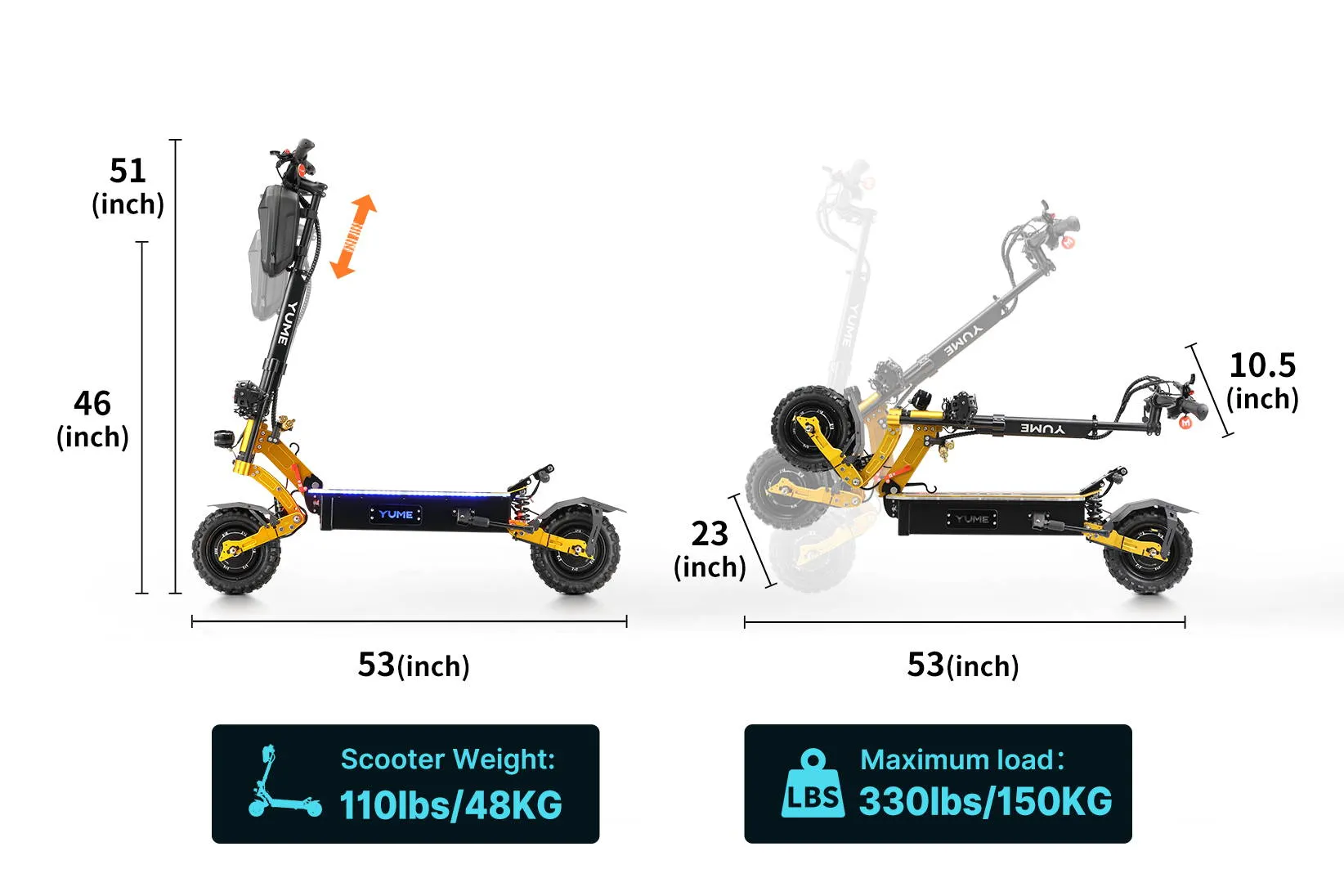 Yume X11  Electric Scooter 60V 50MPH 6000W